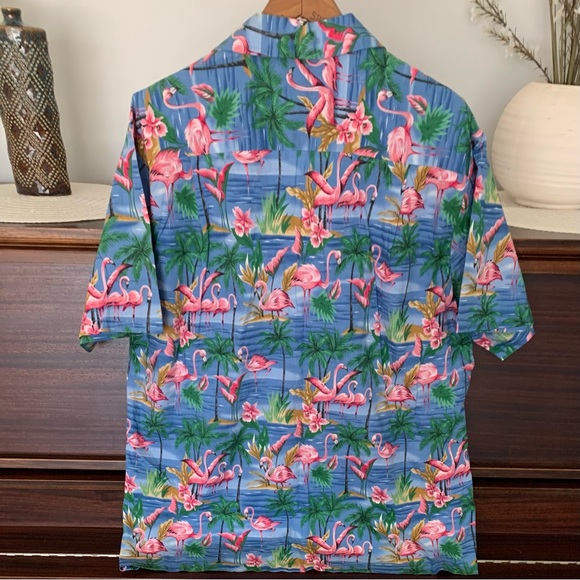 RJC Hawaiian Shirt Pink Flamingo Orchid Short-Sleeve Button-Down, Size 2XL - Picture 9 of 16